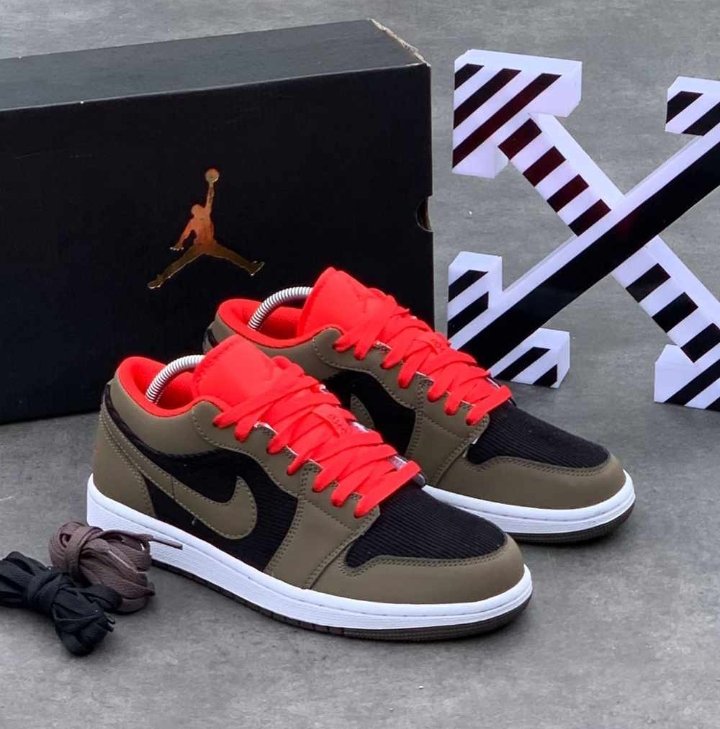 Air Jordan 1 Low SE 'Black Olive Bright Crimson x Travis Scott