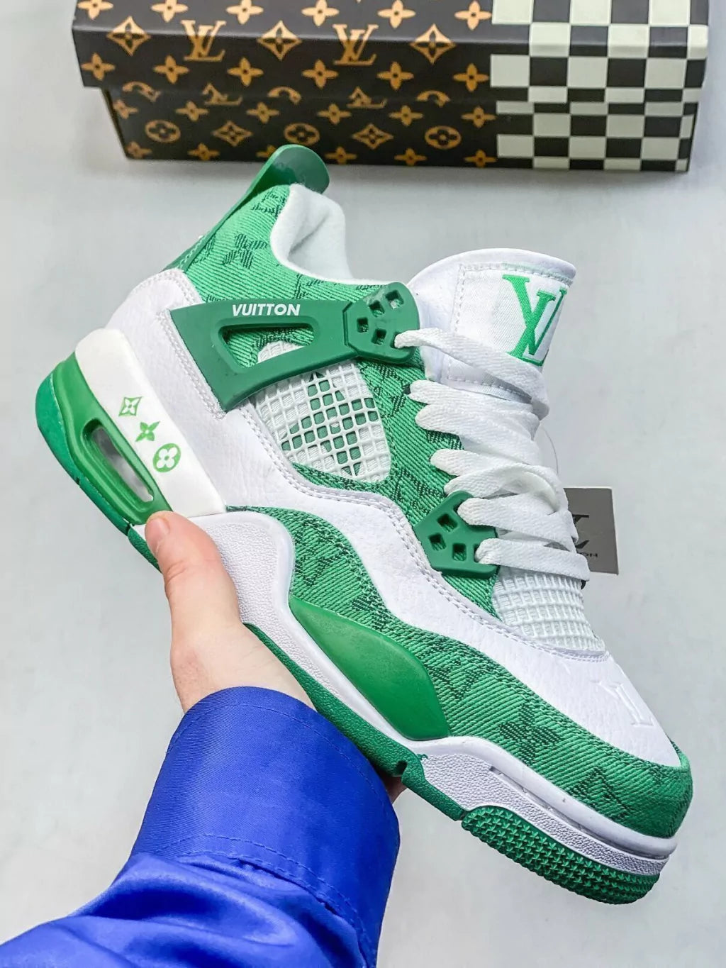 Air Jordan 4 x LV Green White